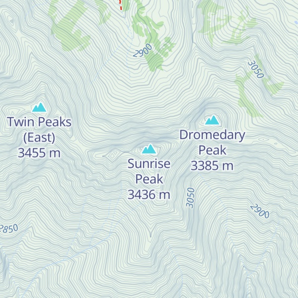 Map of Sunrise Peak