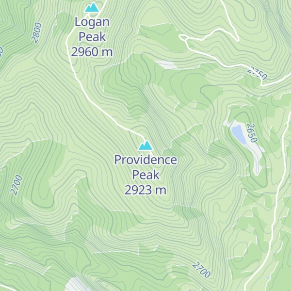 Map of Providence Peak