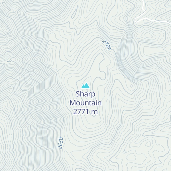 Map of Sharp Mountain