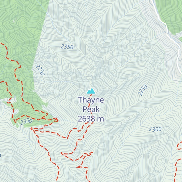 Map of Thayne Peak