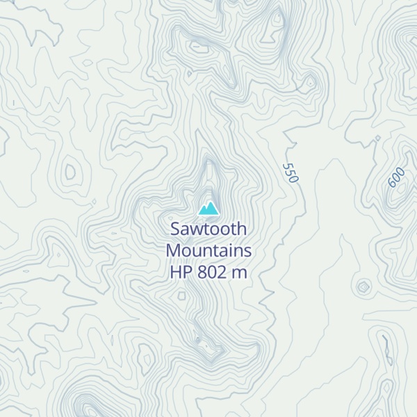 Map of Sawtooth Mountains HP