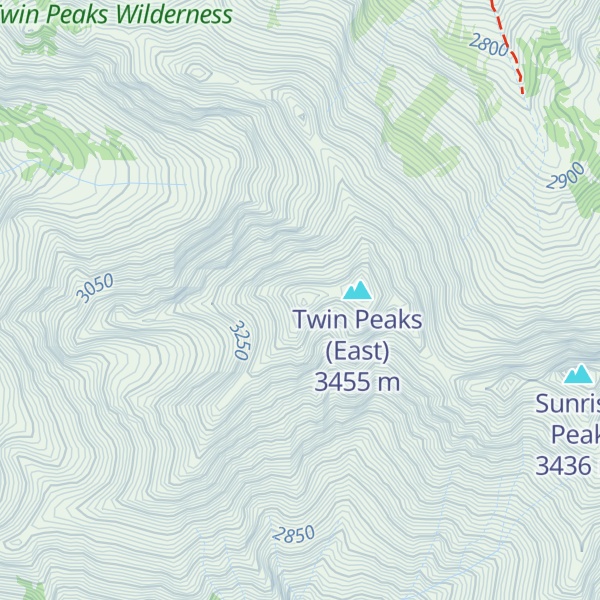 Map of Twin Peaks (West)