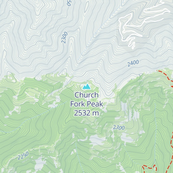 Map of Church Fork Peak