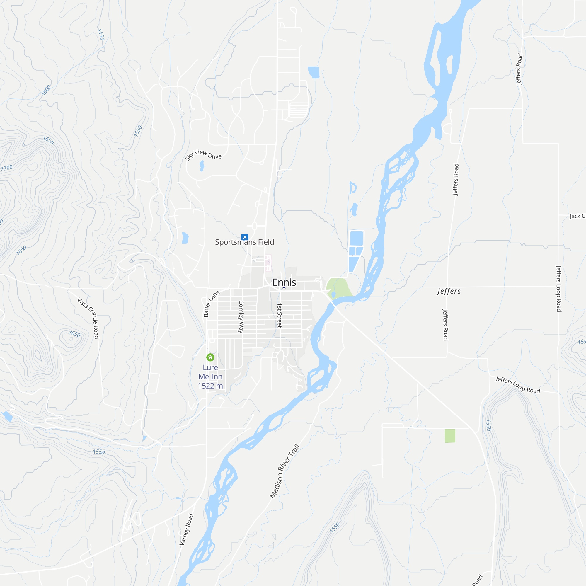 Ennis Chamber of Commerce map