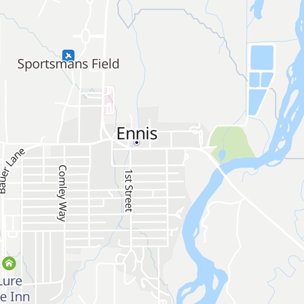 Map of Ennis Chamber of Commerce