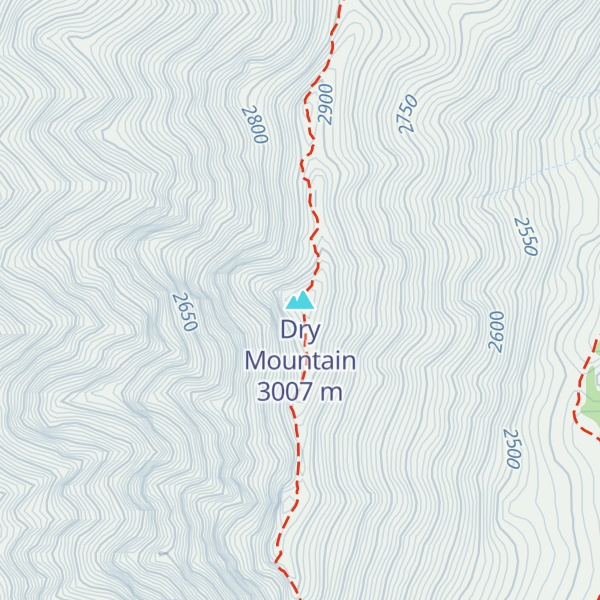Map of Dry Mountain