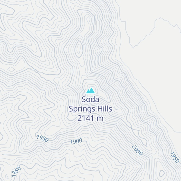 Map of Soda Springs Hills