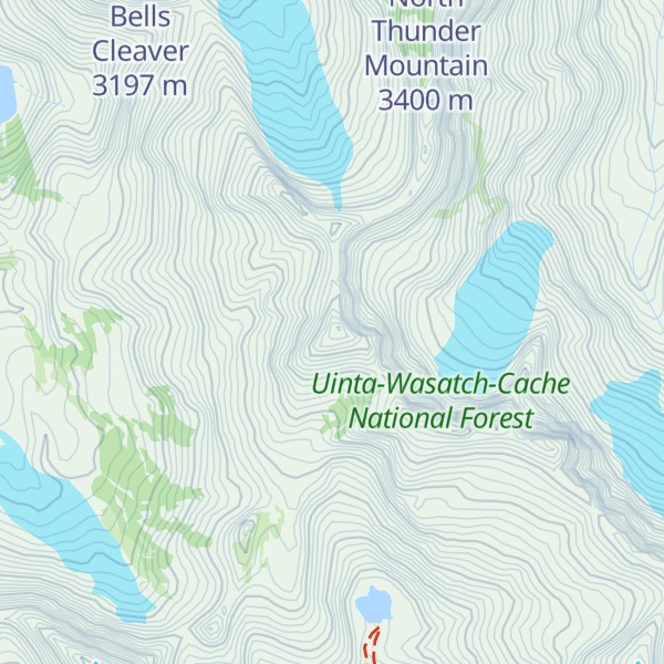 Map of South Thunder Mountain