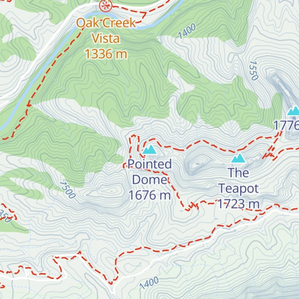 Map of Pointed Dome