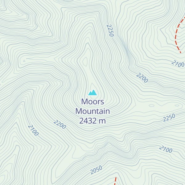 Map of Moors Mountain