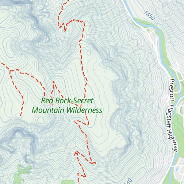 Map of First Bench of Wilson Mountain