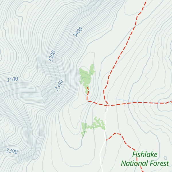 Map of Fish Lake Hightop