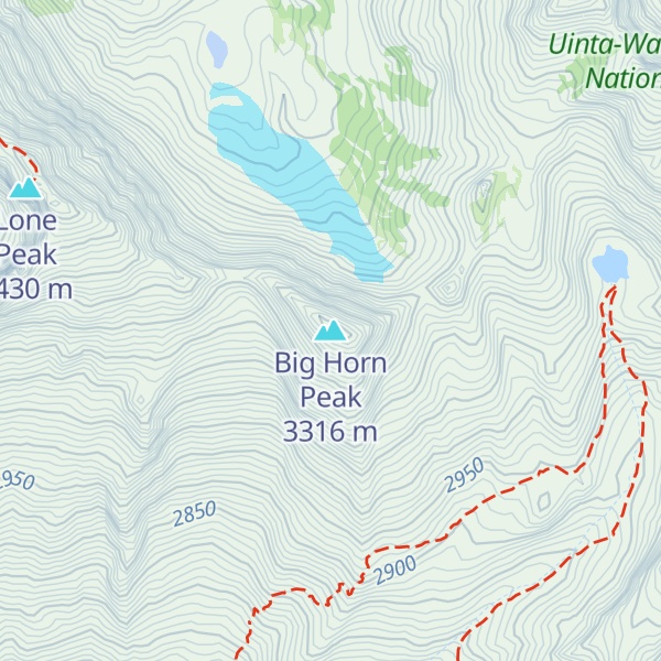 Map of Big Horn Peak