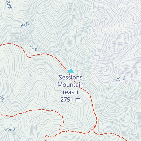 Map of Sessions Mountain (east)
