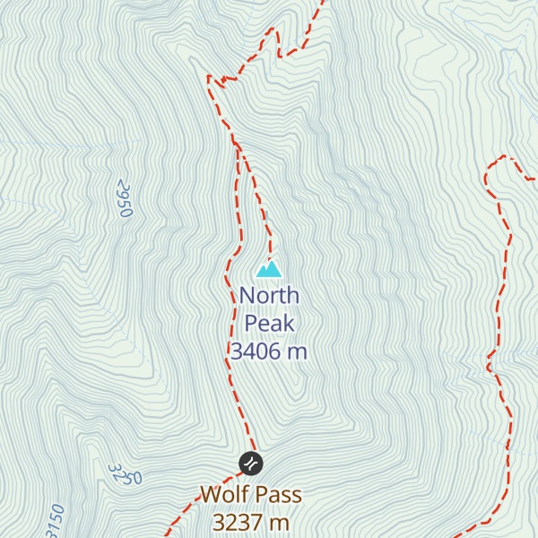 Map of North Peak