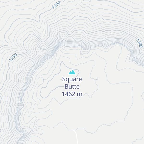 Map of Square Butte