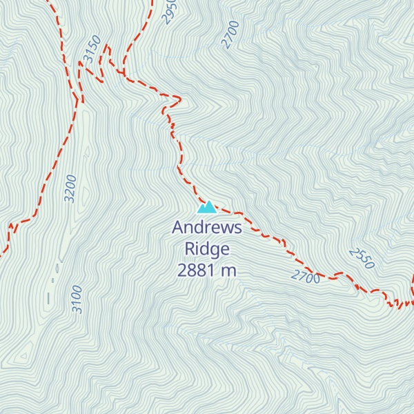 Map of Andrews Ridge