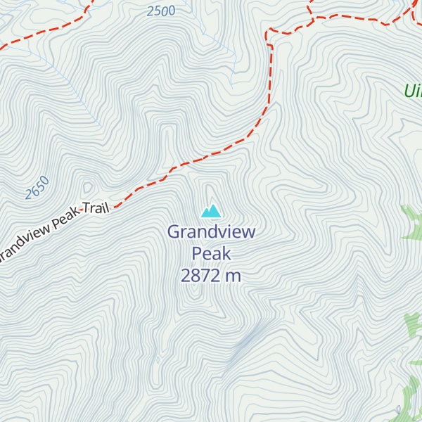 Map of Grandview Peak