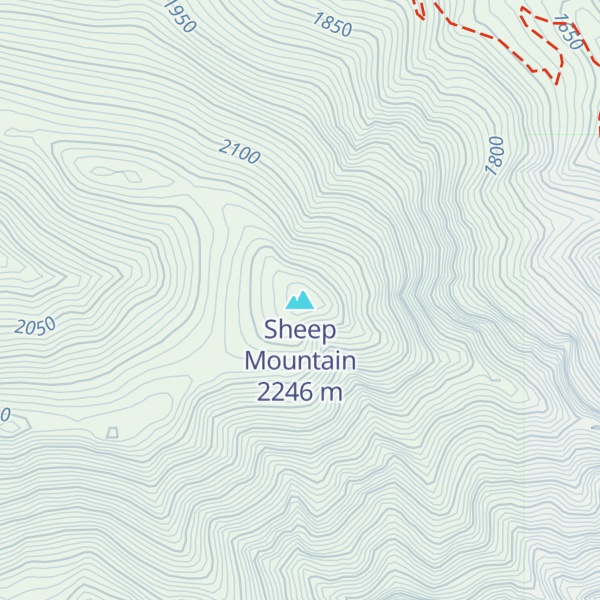 Map of Sheep Mountain