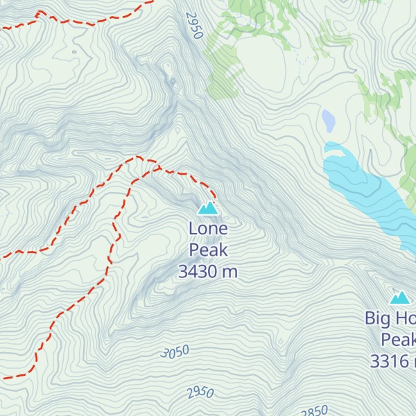 Map of Lone Peak