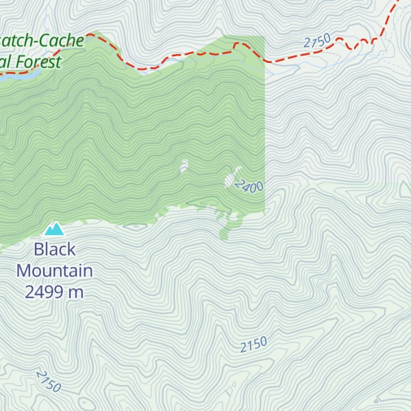 Map of Black Mountain (East Summit)