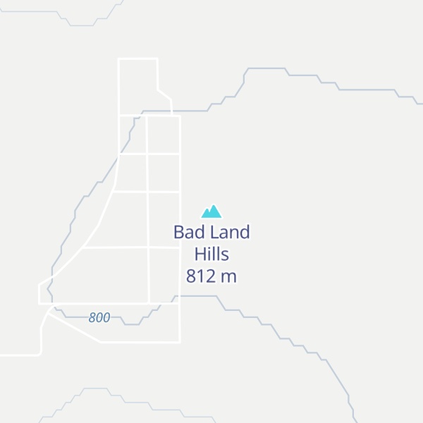 Map of Bad Land Hills