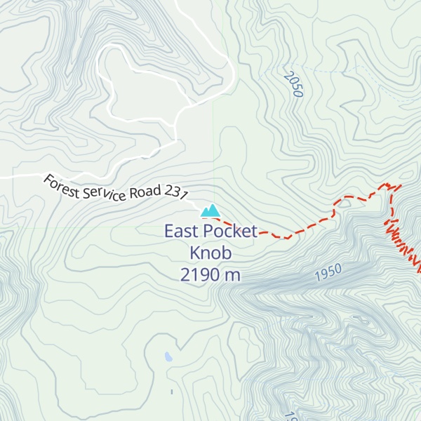 Map of East Pocket Knob