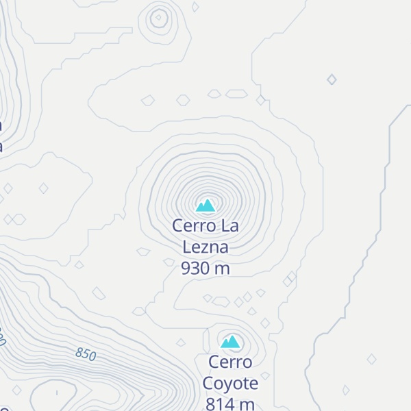 Map of Cerro La Lezna