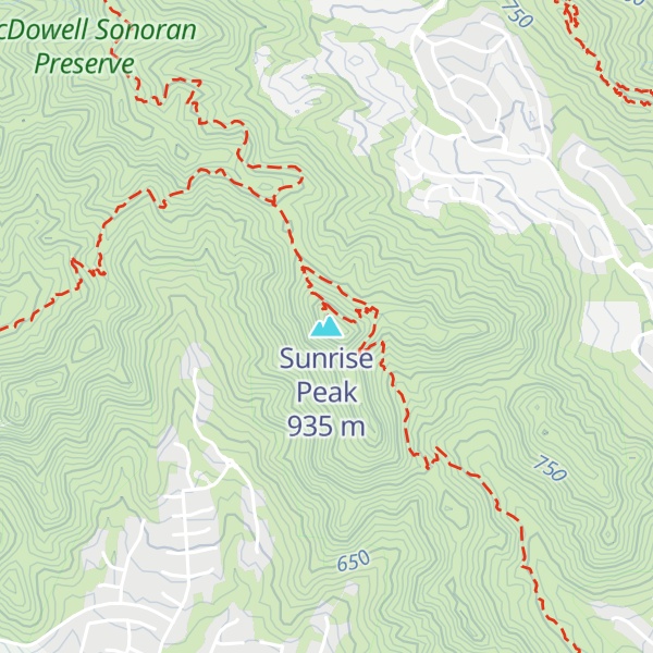 Map of Sunrise Peak