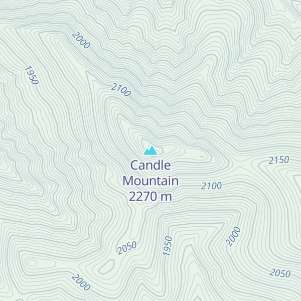Map of Candle Mountain