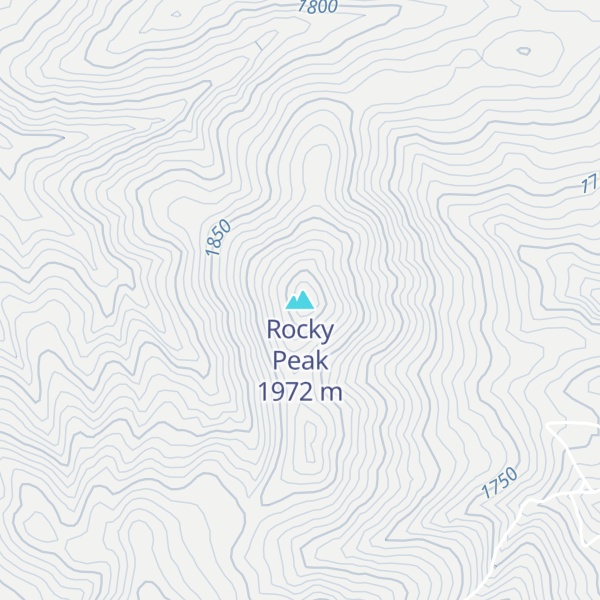 Map of Rocky Peak