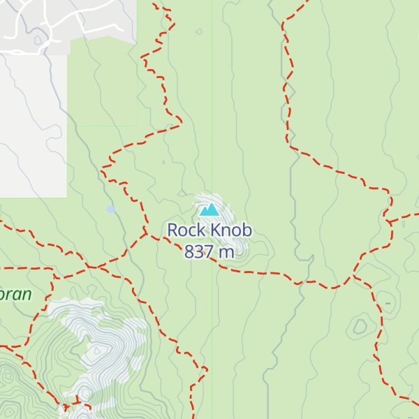 Map of Rock Knob
