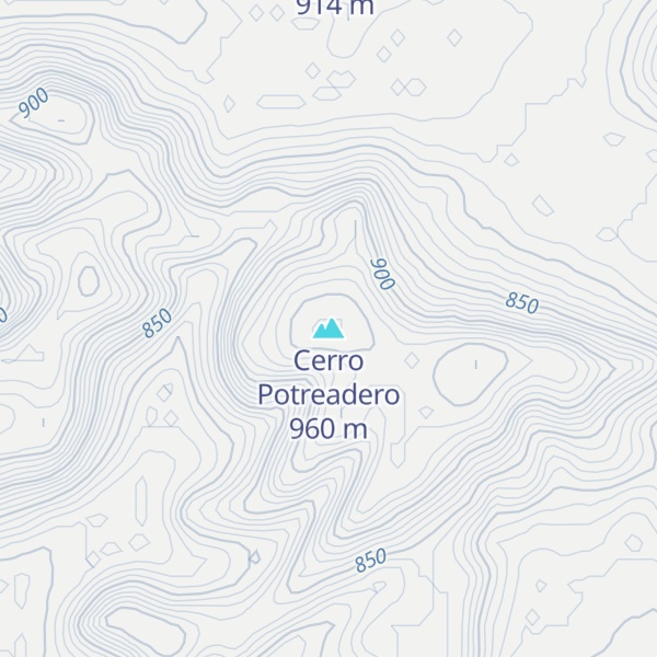 Map of Cerro Potreadero