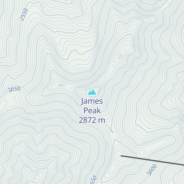 Map of James Peak