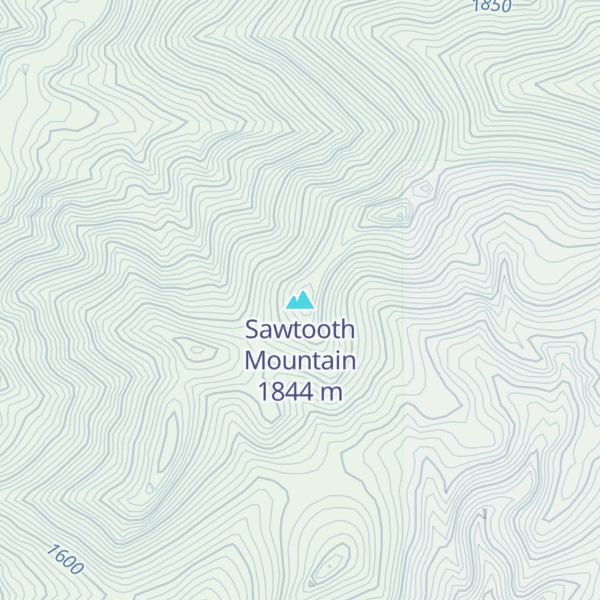 Map of Sawtooth Mountain