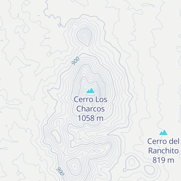 Map of Cerro Los Charcos