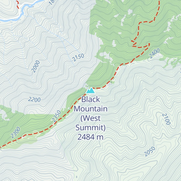 Map of Black Mountain (West Summit)