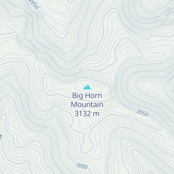 Map of Big Horn Mountain