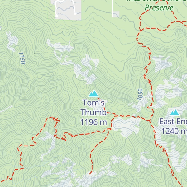 Map of Tom's Thumb