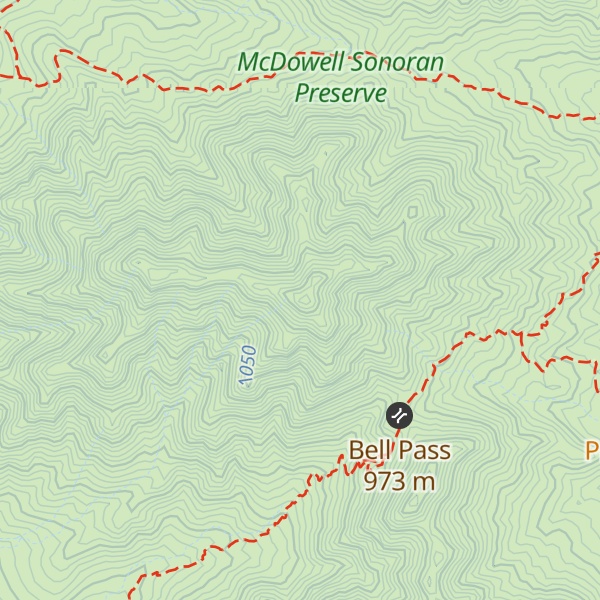 Map of McDowell Peak