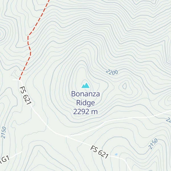 Map of Bonanza Ridge