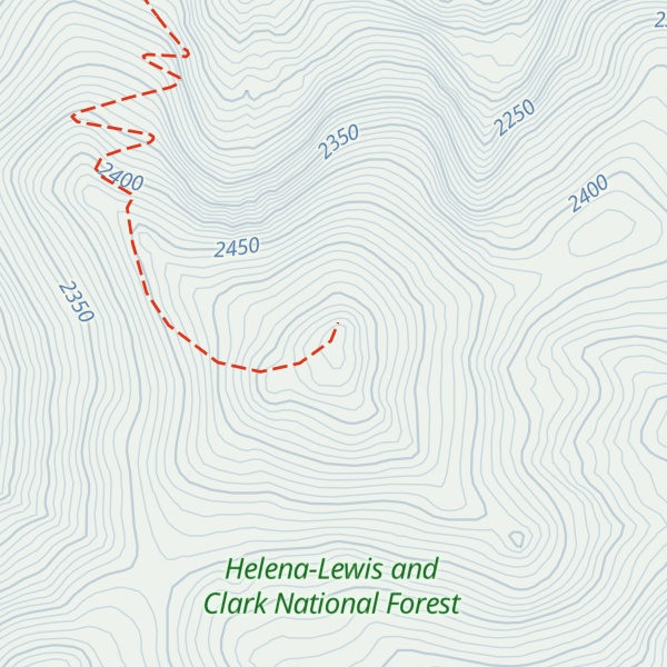 Map of Casey Peak