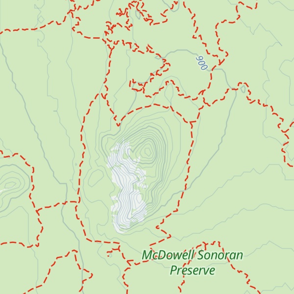 Map of Cholla Mountain