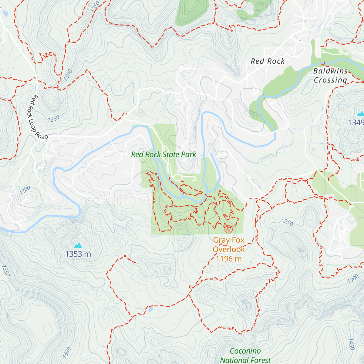 Red Rock State Park Visitor Center map
