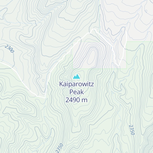 Map of Kaiparowitz Peak