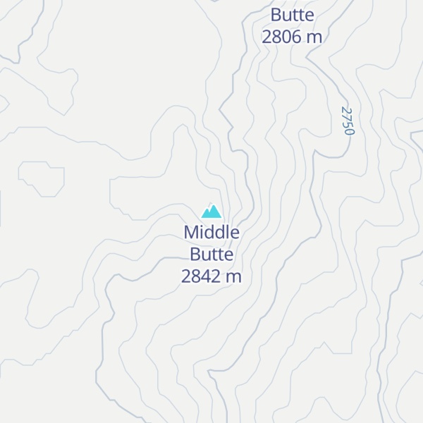 Map of Middle Butte