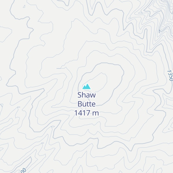 Map of Shaw Butte
