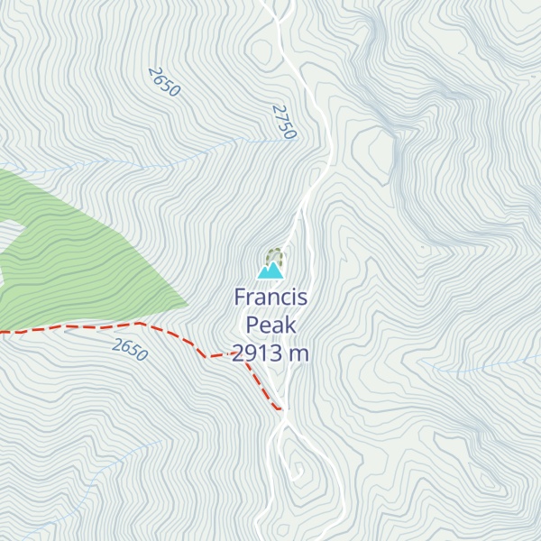 Map of Francis Peak