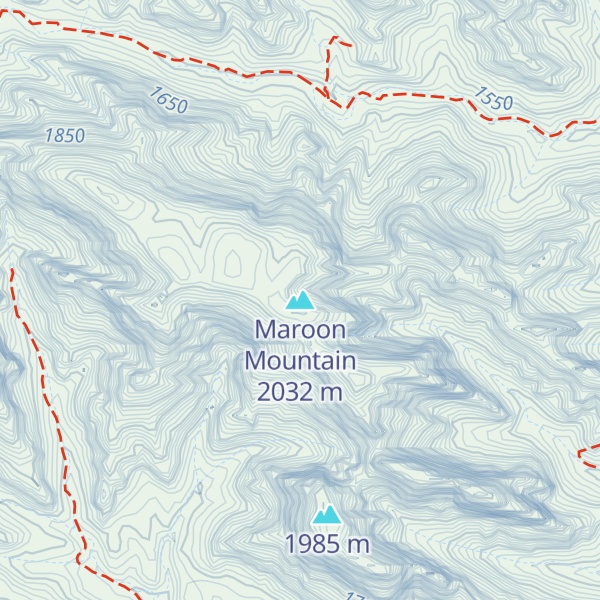 Map of Maroon Mountain