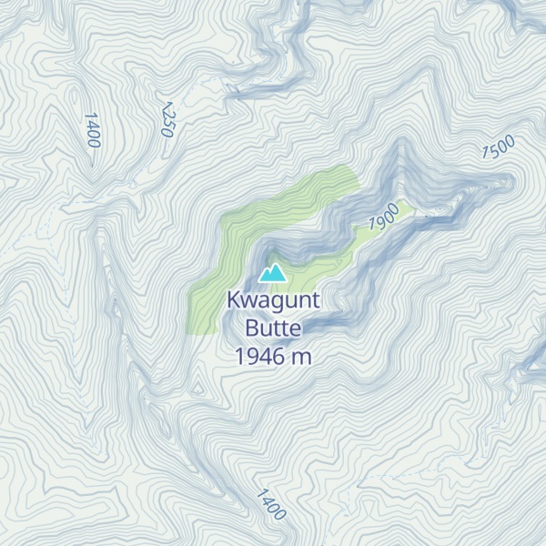 Map of Kwagunt Butte